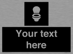 Custom information: black panel wc toilet